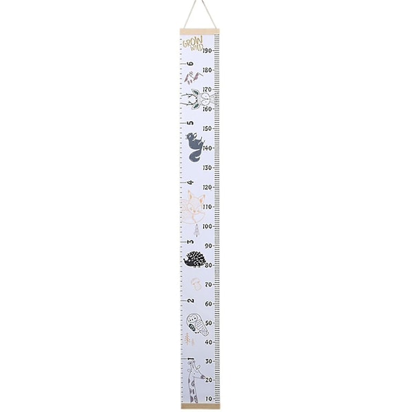 Kids Height Measure Ruler Canvas Hanging Growth Chart  Roll Up Growth Ruler For Kids Baby Birthday-mxbc