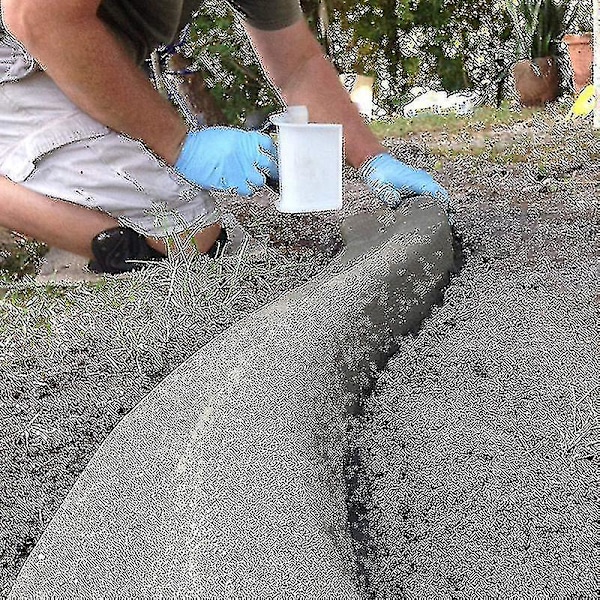 Betongsparkelverktøy for murverk med håndtak Hagehjørne Gulvmal Stencil Margin Finish 1 stk, hvit)