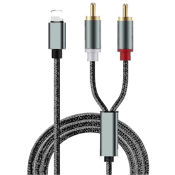 Ääniadapterikaapeli Puhelimesta RCA-liitäntään, Lotus-kaapeli Kaiuttimen Äänenvahvistimen Linkki Äänikaapeli Apple iPhone Lightningille