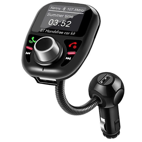 Autoradion sovitin FM-lähetin Kannettava auton radio Langaton handsfree Bluetooth MP3-vastaanotin