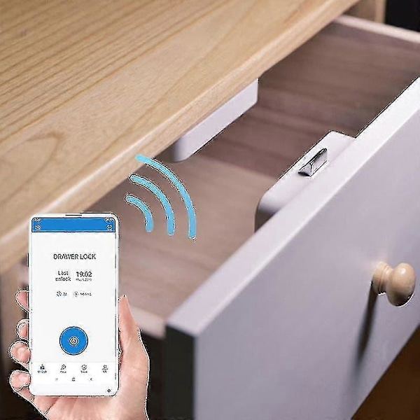 Nøkkelfri Usynlig Skapslås App Fjernkontroll Bluetooth Smart Skuffbryter Smart Lås Sikkerhet Fil Safe Sikkerhet Hjem