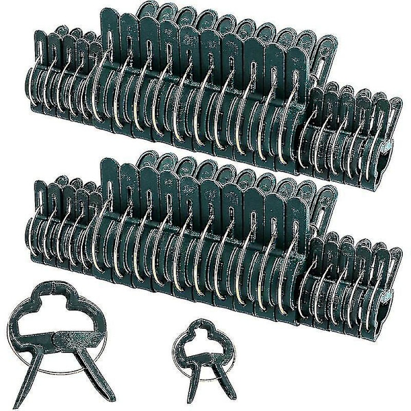 100 st Plantclips Växtclips för Klätterväxter Tomatclips Blomclips Växtclips Växtclips Klätterhjälp för Fästning av Växter (2 Storlekar i En)