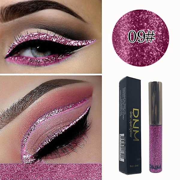 16 Farver Flydende Eyeliner Farverig Glitter Vandfast Langvarig Hurtigtørrende Eyeliner Pen Øjenmakeup Værktøj Skønhed Kosmetik Tslm1 a10