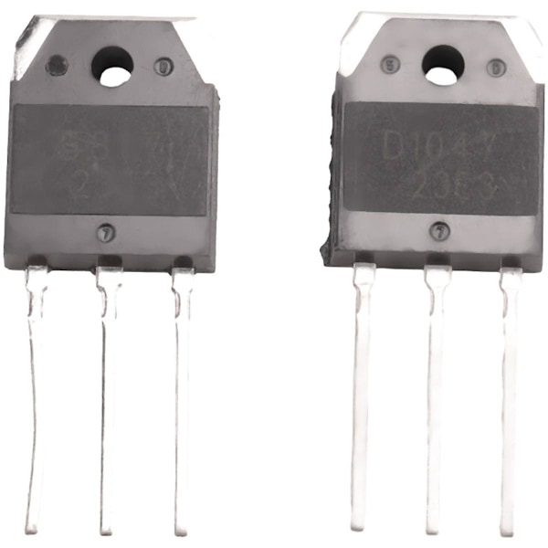 2 transistores de silicona - D1047 + B817, 200V, 12A