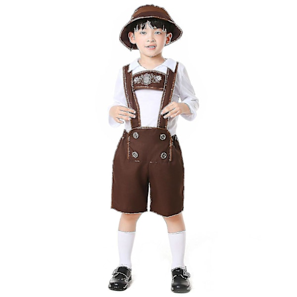 Mens Oktoberfest Leather Pants German Bavarian Oktoberfest Party Costume-YuJia