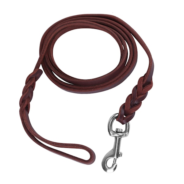 1.6m Cowhide and Leather Pet Dog Lead Leash for Walking, Running, and Training