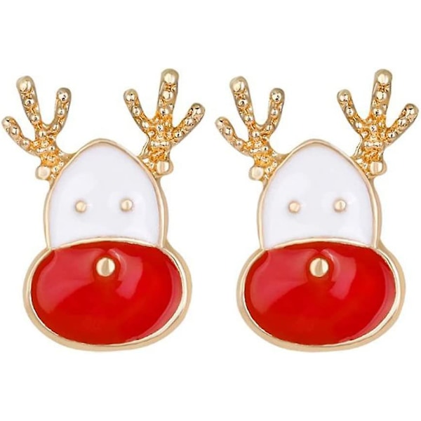 925 Sterling Silver Earrings Christmas Reindeer Stud Earrings for Women Girl