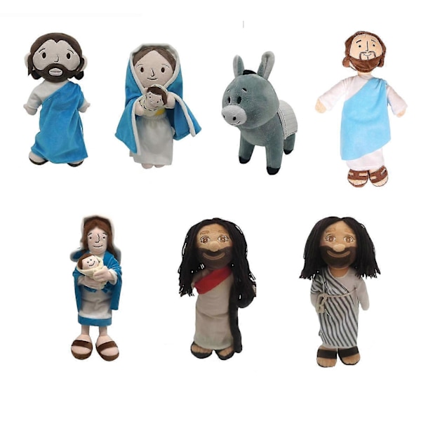 Plushleker, katolske gaver, Plush leketøy verge dukker, Plush leker, Plush leker, Plush leker, Religiøse samleobjekter, Julegaver, Jomfru Maria, holdin d