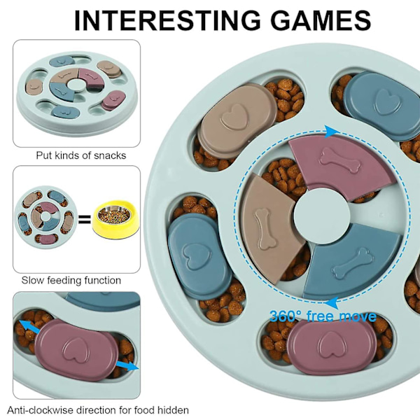 Hunde-puslespill matmater leketøy Forbedre hundens IQ Hundemat Slow Feeder Treningsleketøy