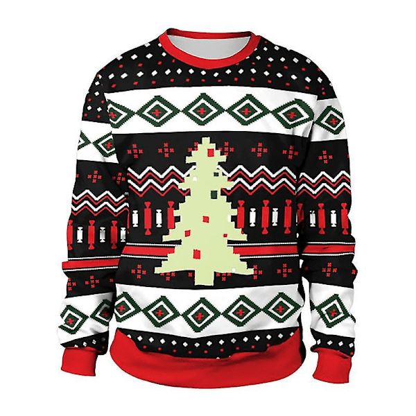 Women Men Ugly Christmas Sweaters Funny Pullover Long Sleeve Xmas Sweater-mxbc