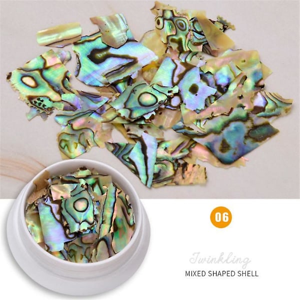 Irregular Natural Abalone Shell Pieces Nail Art Deco Parts Shellfish Fragments Decoration