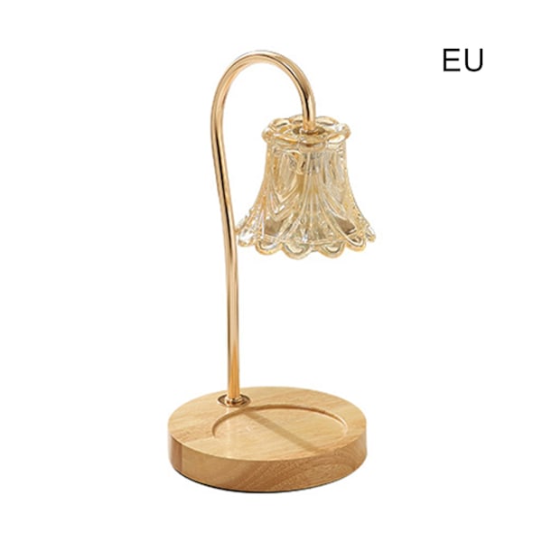 Elegant dimbar doftljusvärmare med timer, blommig kristalldesign, säker och bekväm, passar alla ljusstorlekar