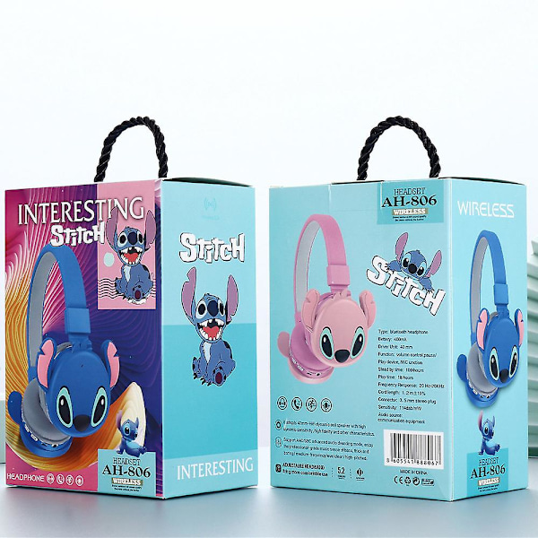 Disney Lilo & Stitch Børn Bluetooth Trådløse Hovedtelefoner Foldbar Headset Bløde Ørepude Øretelefoner Fødselsdagsgaver blue