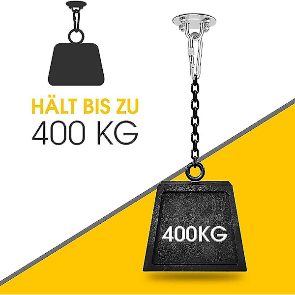 Loftkrog, Rustfrit Stål Punching Bag Loftbeslag Op Til 400kg, Tung