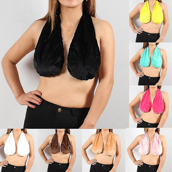 Towel Bra Bath Hanging Neck Wrapped Big Chest Breastfeeding Bralette Top Bandeau Tops