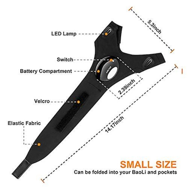 1 Pari LED-Taskulamppuhanskoja Sormien Suojaus Yöhanskat Kädet Vapaat Valotyökalu Kalastukseen Vaellukseen