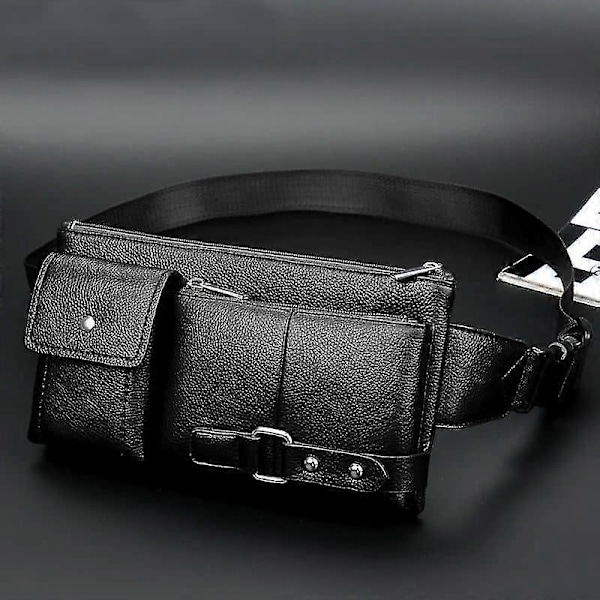 Veske Fanny Pack Lær Midje Skulderveske for Ebok, Tablet og for Digma Linx Argo 3G (2019)