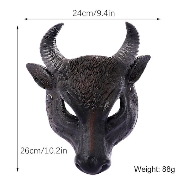 Påskkarneval fest halv ansikte skum 3d realistisk tjurhuvud mask - MXBC