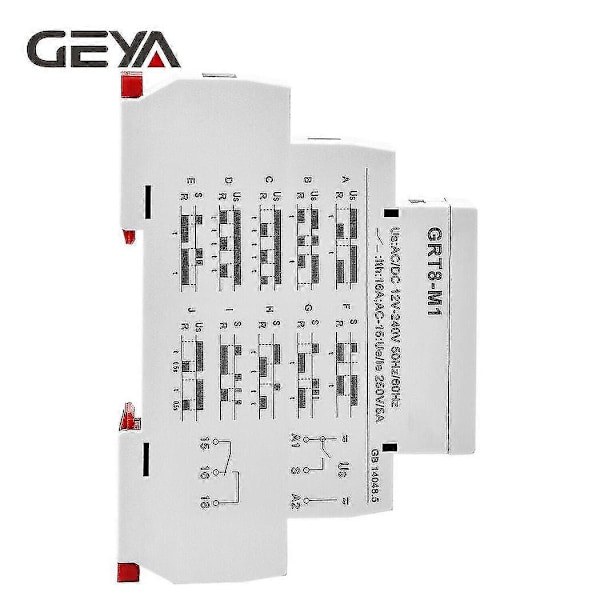 Geya Grt8-m1 Tidsforsinkelsesrelæ Til/Fra 16a Ac/dc12v-240v Multifunktions Din Skinne Automatisk Timer Relæ