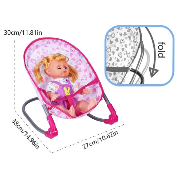 Doll Nursery Playset: Barnvagnsleksak med matstol och gunggunga, Hot Rea  Baby Doll Accessoarer, bästa rabatten, fantasifulla leksaker XXL edce | XXL  | Fyndiq