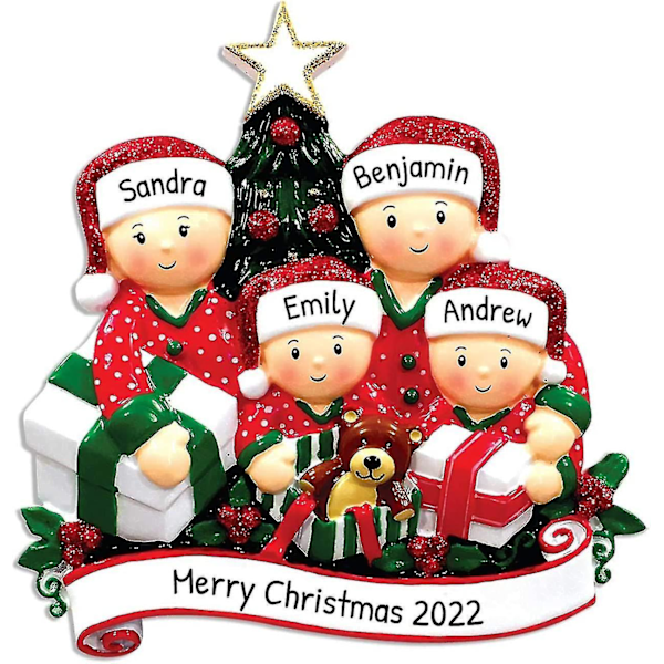 Personalized Family Decorations 2023 - Four Family Christmas Decorations