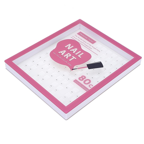 Bærbar Salon Neglegel Polish Farve Kort Bord - 80 Farver Negle Tip Farve Display Bog Diagram