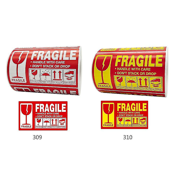 1 Rulle/500 Skrøbelige Stickers Advarselsetiketter Håndter med Forsigtighed Må Ikke Stabler eller Slippe Stickers Forsendelse Express Etiket Cargo