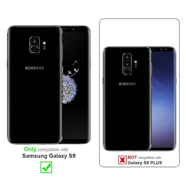 Etui til Samsung Galaxy S9 Foldbar Telefon - Deksel - Med Stativfunksjon Og Kortlomme grey