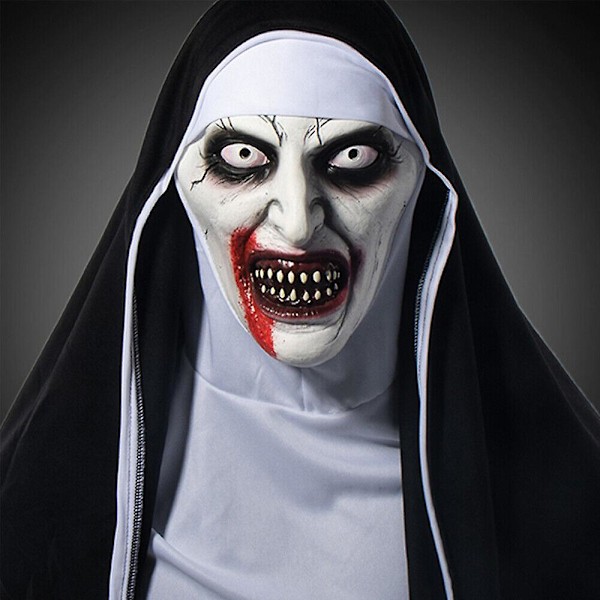 Halloween Nun Valak -kauhumaskit Pelottava Lateksimaski Cosplay-juhlatarvikkeet