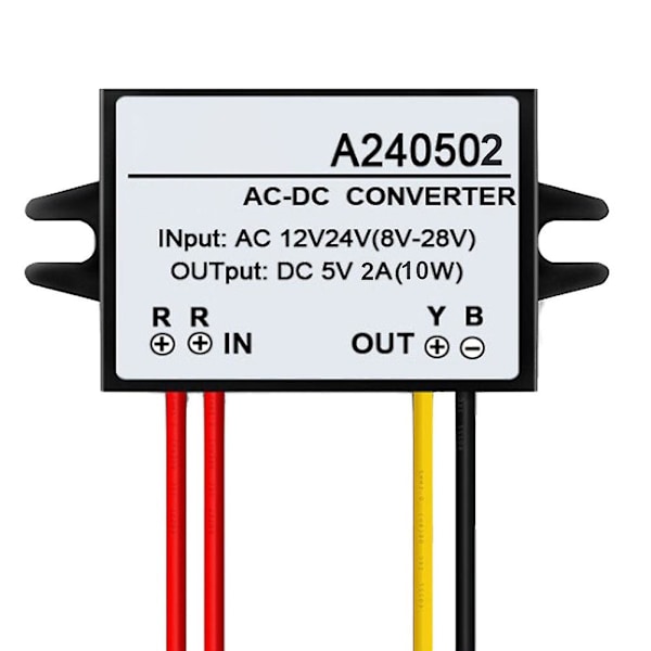 AC 12V 24V - DC 5V Virtalähteen Muunnin 1A-5A Alaspäin Moduuli Säädin Qinhai 3a