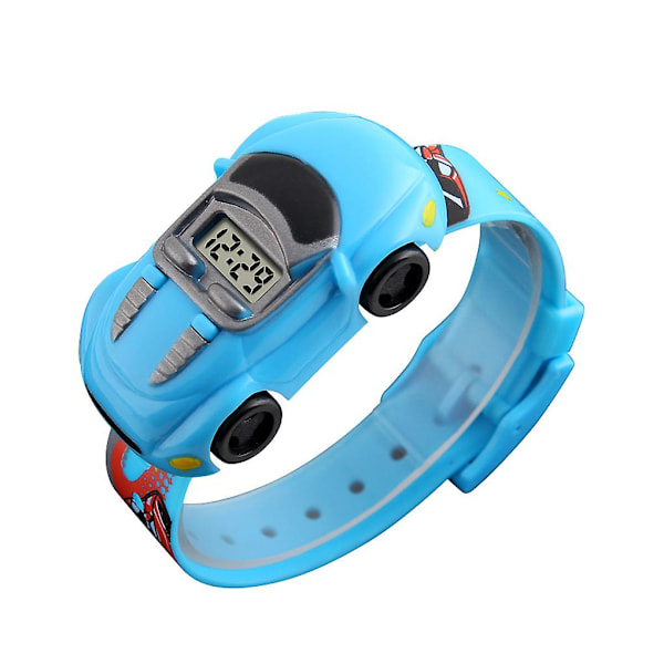 Kids Digital Watch Cartoon Car Electronic Wristwatch Toy With Detachable Dial