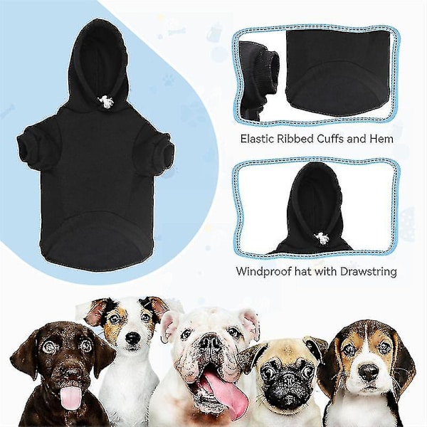 Hundtröjor för Stora Hundar Säkerhetshund Hoodie Sweatshirt Med Fick 2xl