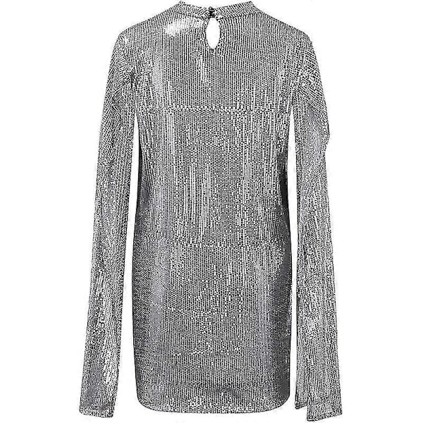 Kvinners Sequin-Erme Mini-Kjole s