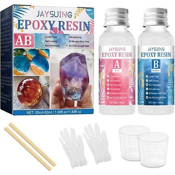 Epoxy Resin Kit - Transparent Epoxy Resin Kit, Clear Epoxy Resin For Beginners, Casting Epoxy Resin For Jewelry, Art Crafts