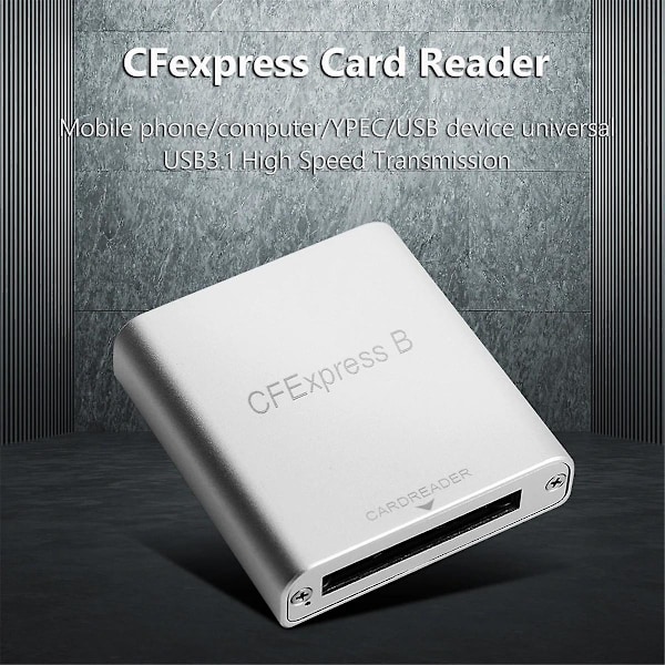 Bärbar typ C till CFexpress B-kortläsare 10 Gbps minneskortläsare Drive-Free för bärbar dator