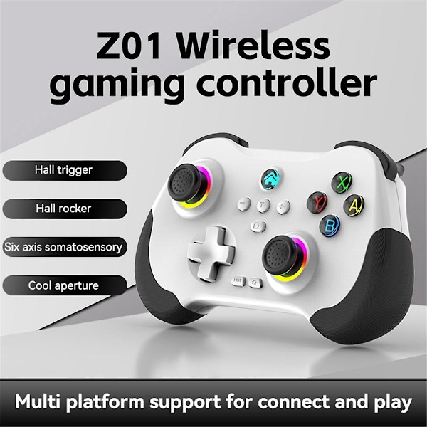 Trådløs Spillkontroll Bluetooth 6-akset Bevegelsessensor Turbo Programmerbar Joystick for Switch Stea