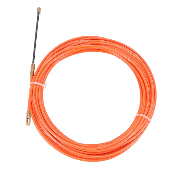 4mm 10 Meter Orange Guide Device Nylon Elektrisk Kabel Trekkere Kanal Slange Rodder Fiskebånd Tråd