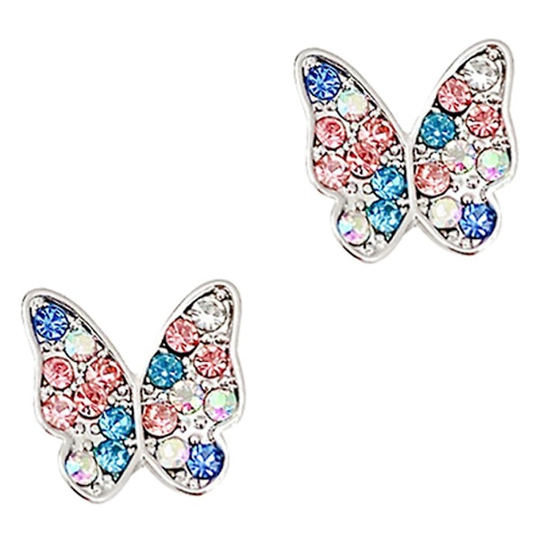 1 Par Rhinestone Butterfly Øreringe Dekorative Øreringe Stud Øreringe Kvinder Øreringe