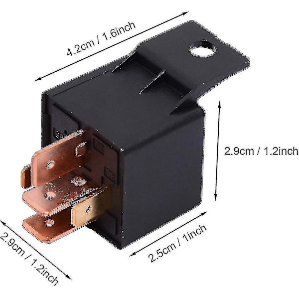 2 stk 5-pins Relé 12v 80a, Bilrelé Jd2912-1z-12vdc 80a 14vdc Spdt Lastebil Båt Varebil Bryter Kjøretøy