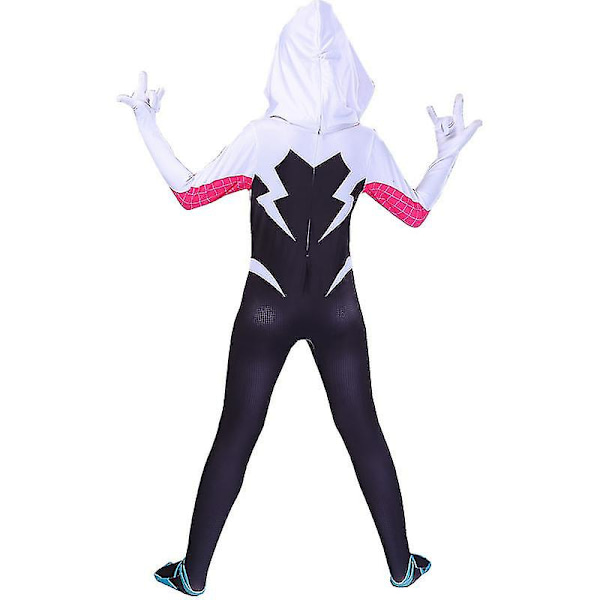 Gwen Spider-Man Bodysuit Aikuisten ja Lasten Halloween Cosplay-asu 130 kids (120-130cm)