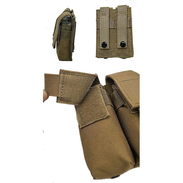 9mm Taktisk Molle-lomme Combat Dobbel Magasinpose Pistol Maglommer