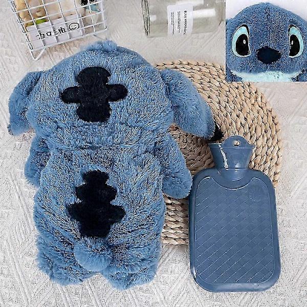 Talvinen piirretty kädenlämmitin Stitch -vesi-lämpöpullo söpö plusslelu lämmin käsi blue