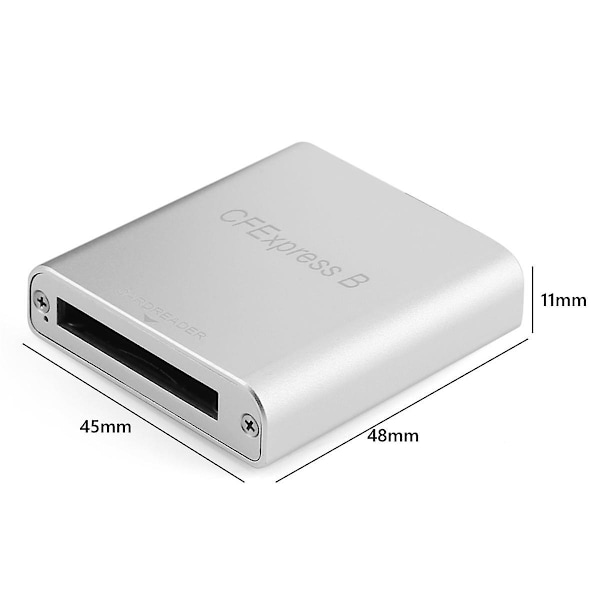 Bärbar typ C till CFexpress B-kortläsare 10 Gbps minneskortläsare Drive-Free för bärbar dator