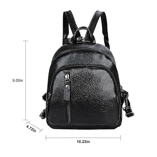 Mini äkta läderryggsäck för kvinnor konvertibel ryggsäck handväska axelväska crossbody väska 4 i 1 att bära