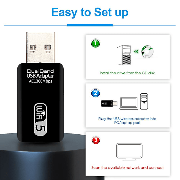 Usb Wifi Adapter 5ghz 1200mbps