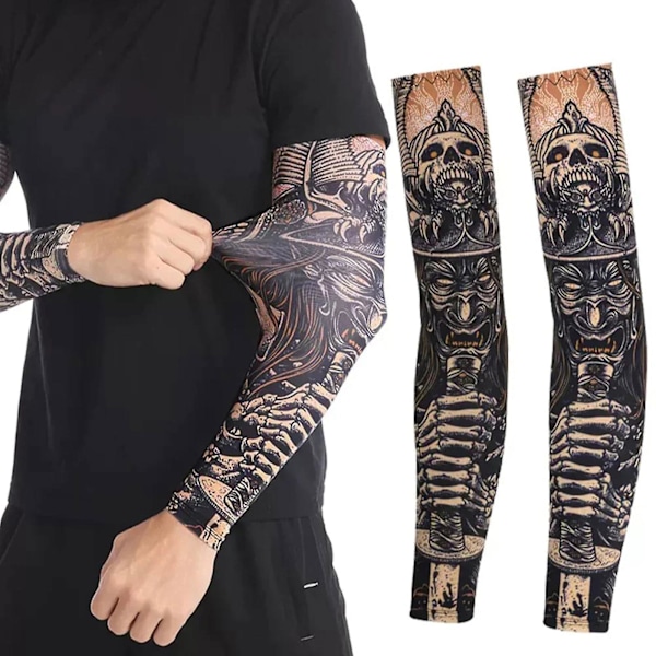 Mænds Kølende Armsleeves Lange Fingerløse Armdækning UV Beskyttelse Sol Sport Midlertidige Armsleeves 6