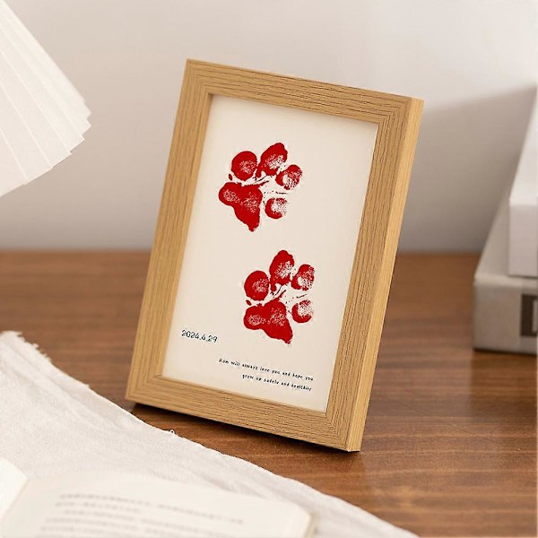 Personligt Hundtavla med Paw Print - Minnesgåva för Sovrum och Vardagsrum pink 8 inch