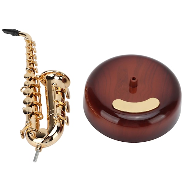 Mini Saxophone Music Box - Rotating Home Decoration & Birthday Gift