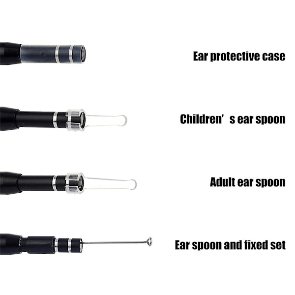 3-i-1 USB LED Endoskop Otoskop Ørekamera Scope Ørevoksfjernelse Ørepicksæt