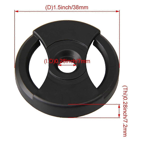 6 stk. Sorte 7 tommer 45 RPM ABS Vinylplade Centerhul Adapter til Grammofoner